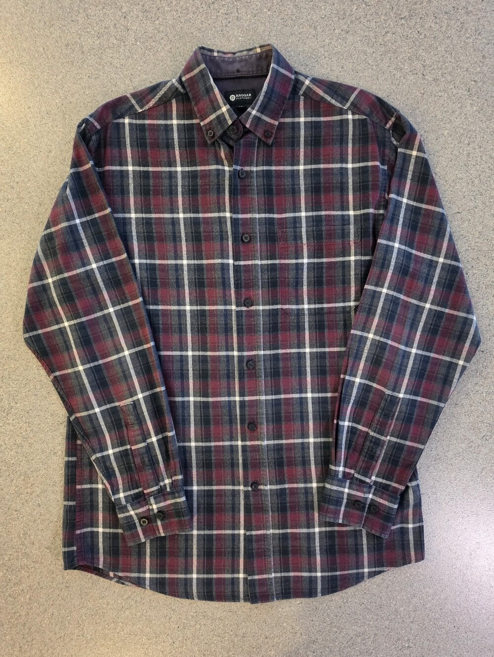 Haggar Plaid Button Down